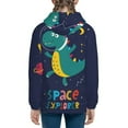 thumbnail image 4 of Kll Unisex Kids Boys Girls Hooded Pocket Pullover Hoodies-Dinosau Space Explorer, 4 of 9
