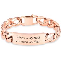 Custom ID Bracelet for Men Women Stainless Steel Cuban Cuban Link Personalized Engrave Cuban Link Bracelet Cremation Jewelry for Ashes Urn Keepsake Memorial Ash Holder Bracelet