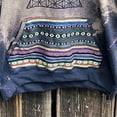 thumbnail image 4 of PVCS Men's And Women's Retro Hooded Printed Tops Sweater Sun And Moon Printed Letters Printed Distressed Tops, 4 of 5