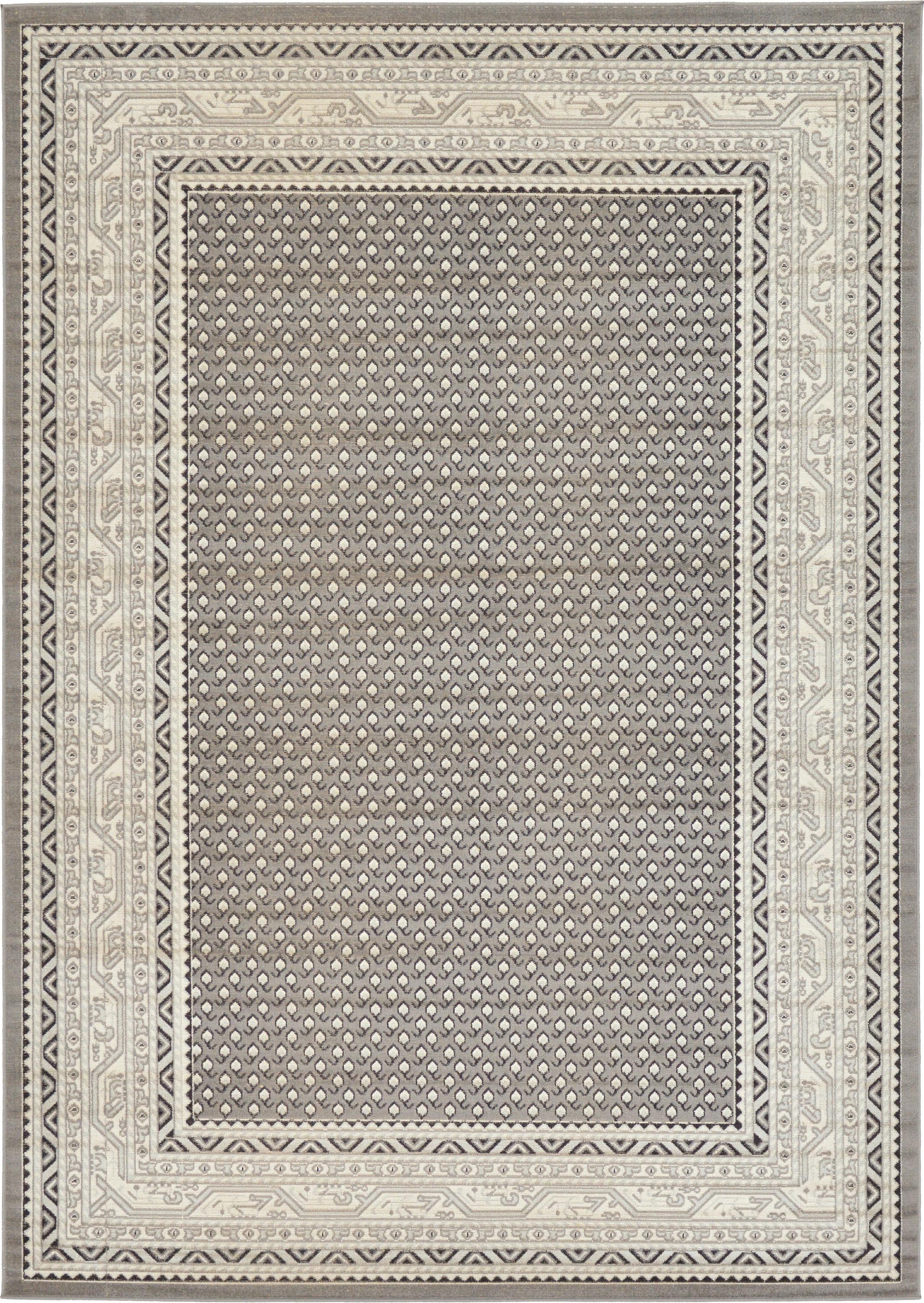 Unique Loom Indoor Rectangular Geometric Traditional Area Rugs Gray