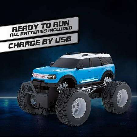 Adventure Force (1:16) Remote Control Ford Bronco 4x4 Blue/White Truck, WR4-16S85U-TE