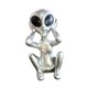 thumbnail image 5 of Estatua de extraterrestre, figura decorativa de resina, adorno de mesa para la entrada. No escuchar, 5 of 9