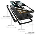 thumbnail image 3 of Case for Samsung Galaxy Z Fold 5 5G, Z Fold 5 Case Clear Plating PC Cover with Hinge Protection, Build-in Tempered Glass Screen Protector Anti-fingerprint Full Body Protection, Black, 3 of 7