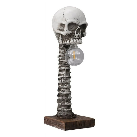 Resin Skull Skeleton Spine Table Lamp Horror 3D Statue Desk Light for Halloween Decoration Home Decor