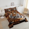 thumbnail image 3 of YST Tiger Ensemble de Douillette à Impression 3D Format Tout-Petit Ensemble de Literie Animaux Sauvages pour Chambre d'Enfants et d'Ados, Ensemble de Courtepointe Animal Doux et Respirant avec Couette, 3 of 6