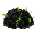 thumbnail image 3 of Bola de flores de boda, decoración de flores artificiales de rosas negras, bola de rosas realista para Festival, cumpleaños, sala de estar y hogar, 3 of 9