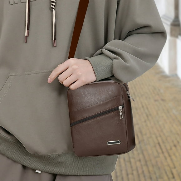 Dvkptbk Faux Leather Chest Packages Sling Bag for Men Women Shoulder Backpack Pocket Purse Sling Bag for Men Women Shoulder Backpack Chest Bags Crossbody Daypack for Hiking Camping Outdoor Trip