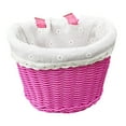 thumbnail image 4 of Cesta de bicicleta para niños con accesorios desmontables y forro de tela, cesta portátil para colgar bicicletas. Rosa roja, 4 of 9
