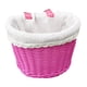 thumbnail image 4 of Cesta para bicicleta para niños con correas de cuero, cesta ligera para guardar bicicletas. Rosa roja, 4 of 9