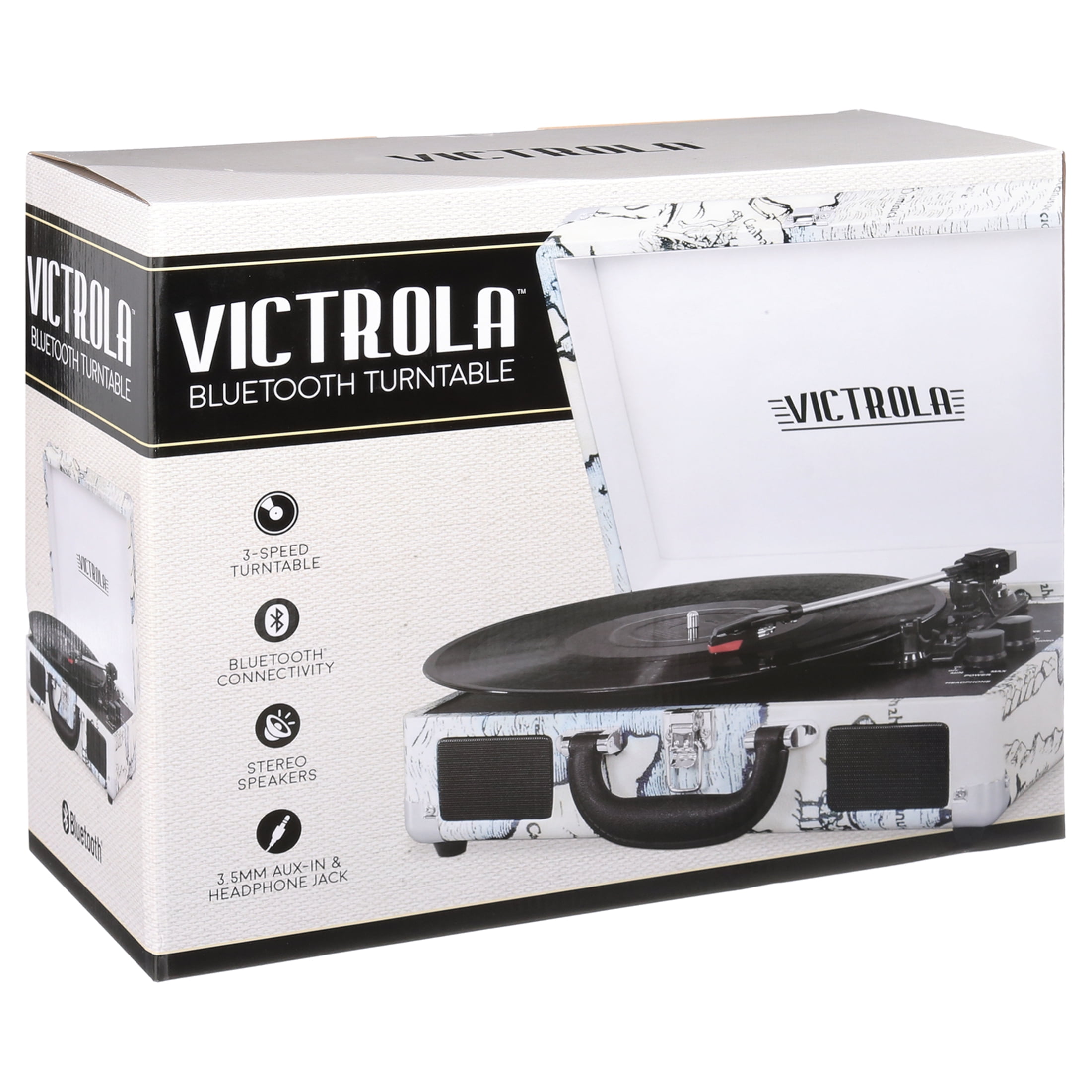 Victrola Journey Bluetooth Suitcase Record Player with 3-Speed Turntable