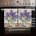 thumbnail image 2 of Purple Lavender Kitchen Towels Set of 4, Water Absorbent Dish Towel, Spring Floral Daisy Butterfly Leaves Beige Decorative Hand Towels - Quick Drying Cloth for Cooking Baking, 18x28 Inch, 2 of 8