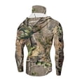 thumbnail image 4 of Men's Sun Protection Hoodie Shirt Hooded UPF 50+ Long Sleeve Fishing Shirt Face Mask UV Rash Guard 2XL Green, 4 of 4