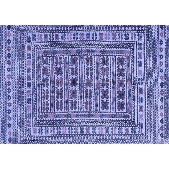 Ahgly Company Indoor Rectangle Southwestern Blue Country Area Rugs, 6' x 9'