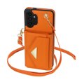 thumbnail image 2 of Nalacover Case for Samsung Galaxy A13 4G, Crossbody Wallet Case with Card Slots Holder, PU Leather Lanyard Shoulder Strap Purse Cover with Kickstand Shockproof Case, Orange, 2 of 8