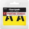 Chartpak, CHA01550, Painting Letters/Numbers Stencils, 35 / Set, Yellow