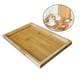 thumbnail image 1 of Bandeja de madera de forma Rectangular para servir, decoración rústica multiusos para el hogar, tablero de soporte para para dormitorio, baño, comer comida 11.02x7.48x1.18 pulgadas BLESIY Bandeja de servir, 1 of 8