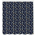 thumbnail image 3 of Ambesonne Space Shower Curtain, Cat Flying to Outer Space, 69"Wx70"L, Pale Blue Mustard Indigo, 3 of 3