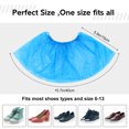 thumbnail image 2 of Toplive Shoe Covers Disposable 100 Pack(50 Pairs) Boot Covers Non-Slip for Indoor, Waterproof Shoe Booties Covers for Home, Real Estate, Workplace, Construction, Medical, Floor, Travel, Rain-Blue, 2 of 7
