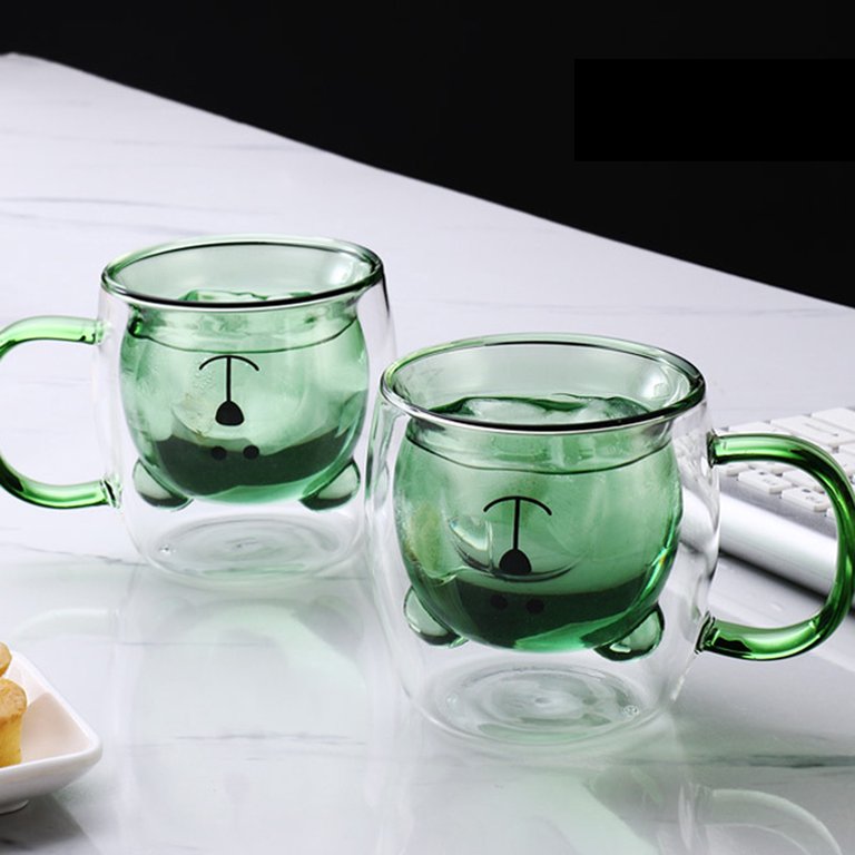 Creative Glass Cute Coffee Cup Mug Borosilicate Glass HeatResistant for  Children