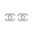 thumbnail image 1 of 925 Sterling Silver Stud Earrings Set for Women, Small Stud Earrings, Advanced Design, DOUBLE C, 1 of 5