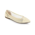 thumbnail image 1 of BLISSFUL STEP Chaussures Plates en Maille à Enfiler à Bout Pointu pour Femmes Beige 6, 1 of 8