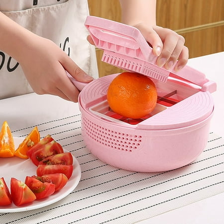 

Beechoice All-in-1 Vegetable Chopper Mandoline Slicer & Cheese Grater | Multi Blade French Fry Cutter & Veggie Dicer | Includes Bonus Handheld Spiralizer & Kitchen Gadgets