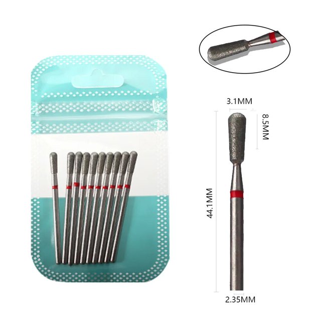 Juego de brocas para uñas, fresa de diamante, accesorio para manicura, máquina eléctrica de pedicura, cepillo para uñas, herramientas de rebaba, 10 Uds.