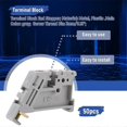 thumbnail image 4 of 50Pcs 35mm DIN Rail Terminal Block End Stopper Mounting Clips, 4 of 5