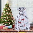 thumbnail image 1 of facefd Christmas Candy Bag Drawstring Cookie Snacks Wrapping Packing Pouch Xmas Printed Party Gift Type 1 M, 1 of 8