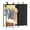 Black, variant on 49.2" W Dresser with Hanging Rack & 6 Fabric Drawers for Bedroom, Featuring LED Lights and Charging Station, White Fabric Dressers & Chest of Drawers with Grid Panel & 4 Hooks, Wooden Top