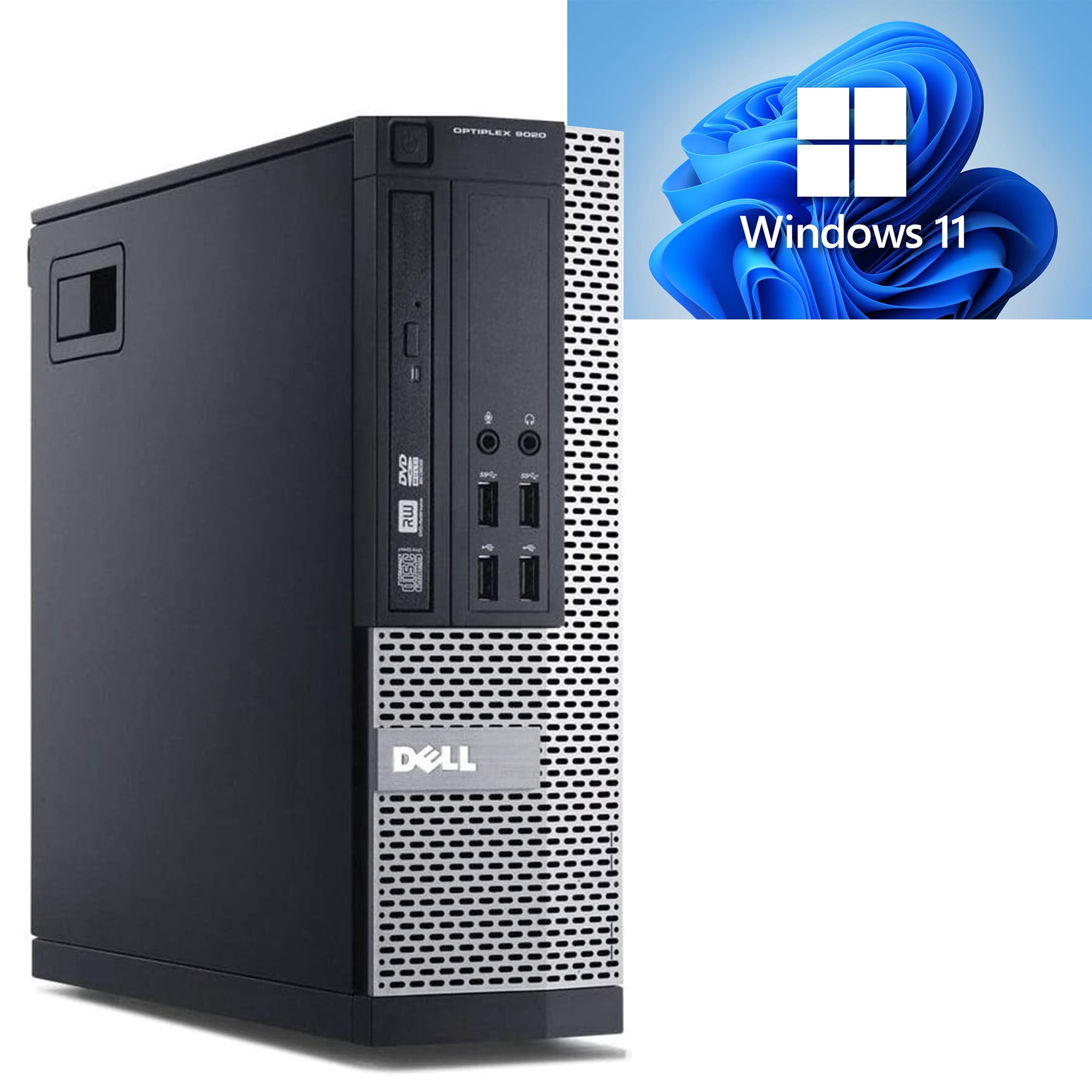 DELL Optiplex 7010 Desktop Computer - Intel Core i5 3.2 GHz, 8GB DDR3, 1TB SSD, Windows 11 Pro 64-Bit, Wi-Fi, USB 3.0, DVDRW, 2X Display Port (Monitor Not Included)