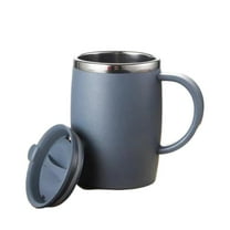 Stainless Steel Tea Cup,Thermal Cup,Insulated Coffee Mug with Handle and Lid,Double Wall Stainless Steel Vacuum Thermal Coffee Mug,Travel Coffee Cup Thermal Cup for Home and Office,500ML(Blue)