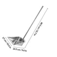 thumbnail image 2 of Raindrops Long Handle Dustpan Metal Silver 1Pcs Kitchen Use, 2 of 7