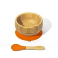 thumbnail image 1 of allBambu Bamboo Baby Bowl with Suction & Spoon - Orange, 1 of 6
