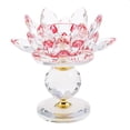 thumbnail image 4 of candeliere de Cristal Titular de , Rojo Rojo A Soledad Titular de vela de cristal de cristal, 4 of 8