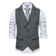 thumbnail image 1 of Chaleco de traje de tweed de espiga para hombre, chaleco de solapa Vintage, abrigo para hombre Pompotops  oipoqjl40088, 1 of 9