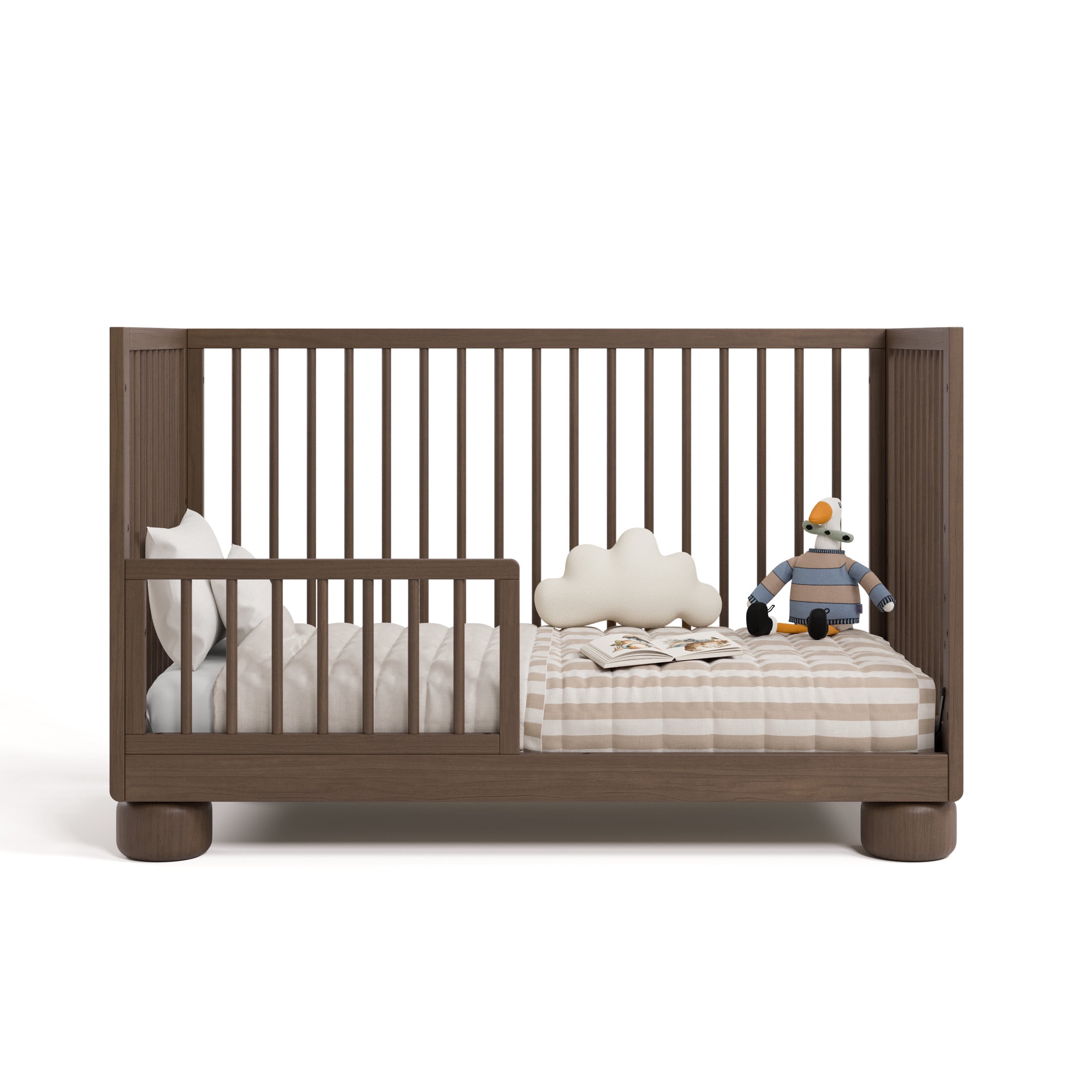Storkcraft Sorrento 3-in-1 Convertible Crib with Bonus Toddler Guardrail - Hazelnut