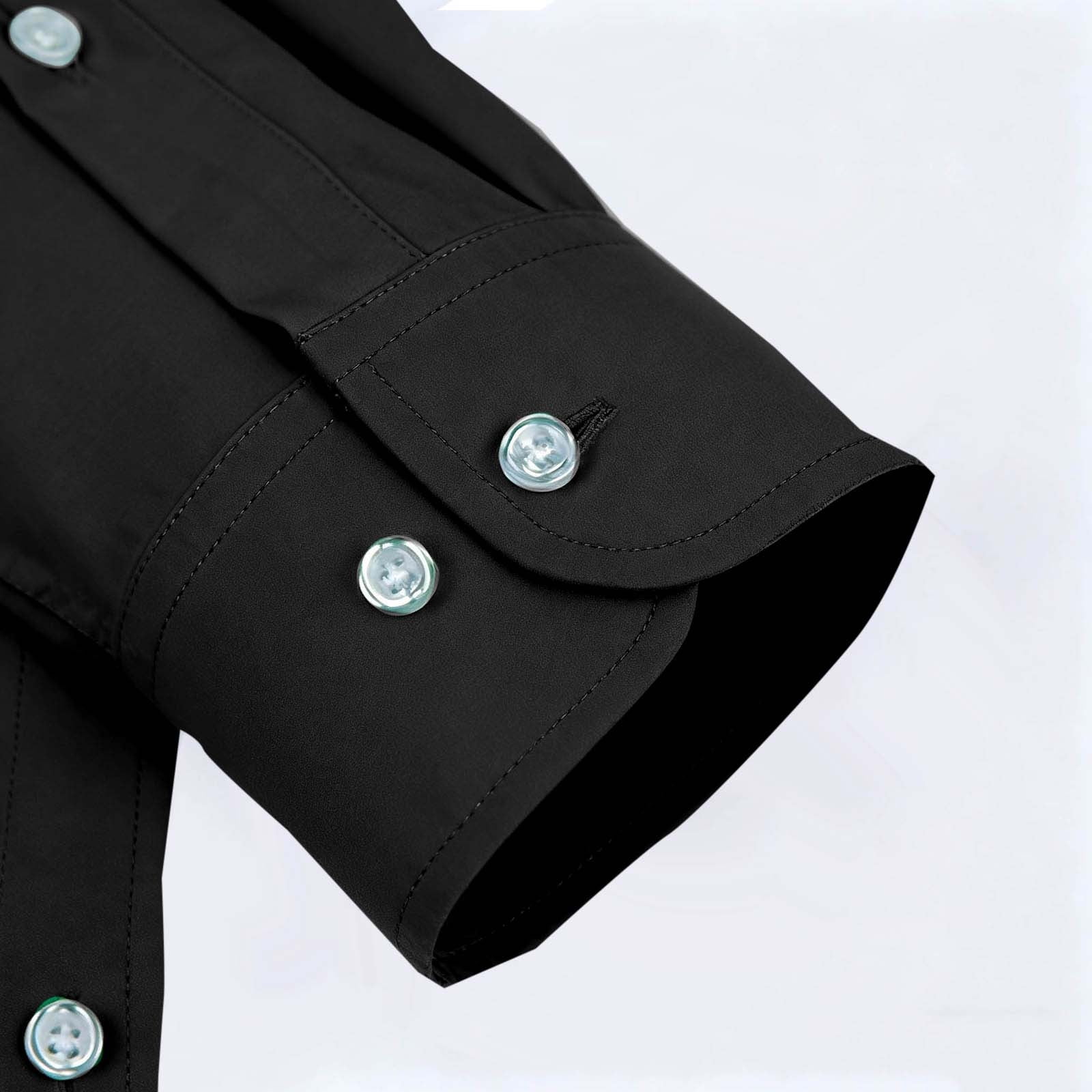 Dress Shirt for Men Long Sleeve Button Down Solid Color Stretch Wrinkle Free Business Casual Tops Black XL - Walmart.com Dress Shirt for Men Long Sleeve Button Down Solid Color Stretch Wrinkle Free Business Casual Tops Black XL - Walmart.com