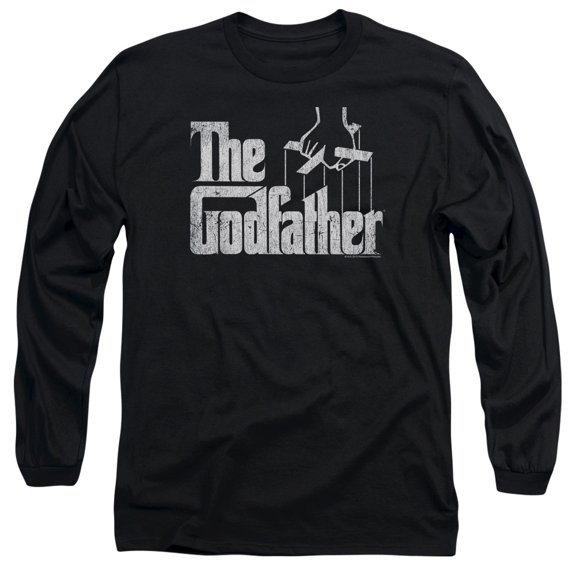Godfather Logo Long Sleeve Adult 18/1 T-Shirt Black