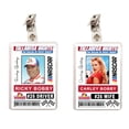 thumbnail image 1 of Talladega Nights Ricky Bobby & Carley Bobby Race Car Driver ID Badges Costume Prop, 1 of 1