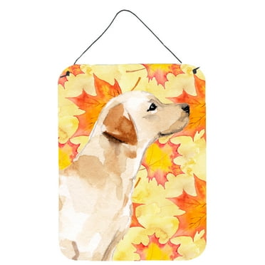 Yellow Labrador 2 Fall Wall or Door Hanging Prints