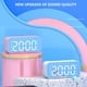 thumbnail image 5 of Reloj Despertador Digital Seitruly con Altavoz Bluetooth Soporte para Teléfono Rosa, 5 of 6