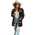 thumbnail image 2 of SCRAWLGOD Heart Long Sweater Cardigan Women Dressy Cardigans for Women Lightweight Long Sleeve Sweater Coat with Pockets Stretchy Cardigan Coat Size M for Picnic, 2 of 7