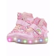 thumbnail image 1 of Pequenos Pasos Niña Luces Tenis Unicornio Rosa Velcro 15-21 rosa 21, 1 of 6