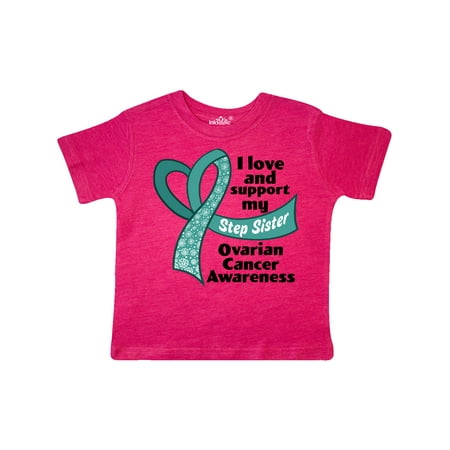 

Inktastic Ovarian Cancer Awareness I Love and Support My Step Sister Gift Toddler Boy or Toddler Girl T-Shirt