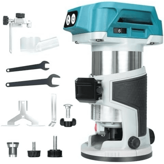 Brushless Cordless Compact Router, Fits Makita 18V Batteries, 6-Speed 1000W Fixed-Base Wood Router for Woodworking (Bare Tool, No Battery)$$Tools & Hardware Other