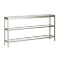 thumbnail image 1 of Henn&Hart 55" Satin Nickel Metal/Glass Console Table, 1 of 8