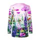 thumbnail image 4 of Camiseta suelta estampada a la moda para mujer, blusa de manga larga, cuello redondo, camisetas informales Pompotops FGAJ12438, 4 of 5