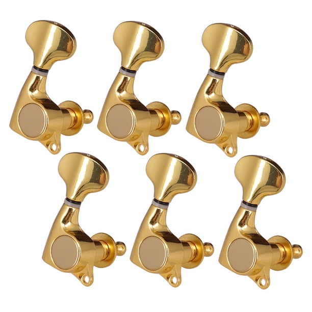 6 uds afinadores de cuerda de guitarra de aleación de Zinc shamjiam para guitarra eléctrica dorado