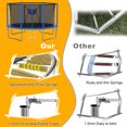 thumbnail image 5 of Elitezip Trampoline, 1400LBS 14FT Trampoline for Kids Adults, Trampoline with Enclosure Net, Basketball Hoop, Light, Sprinkler, Ladder, Galvanized Anti-Rust Coating Backyard Recreational Trampoline, 5 of 9